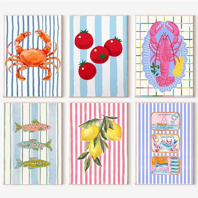 6 Packs Vintage Fruit Paint by Numbers Kit by F.NIMAGOP