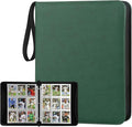 GERMUN 3 Ring 9 Pocket Zipper Card Binder, 720 Double Sided Standard PU Trading by GERMUN