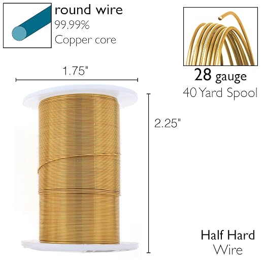 The Beadsmith Wire Elements 28-Gauge Lacquered Tarnish-Resistant Copper Wire - Image 4