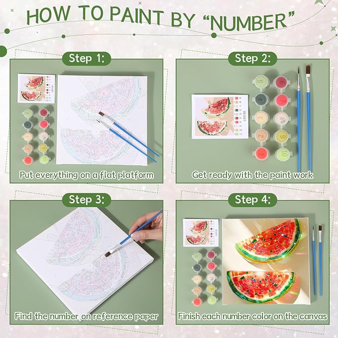 Nezyo 12 Sets Paint by Numbers Kit - Image 4