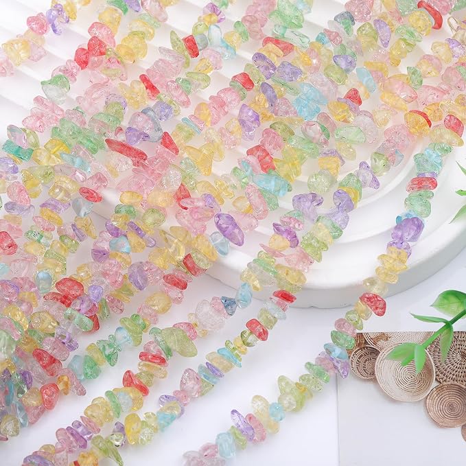 200 Pcs Crystal Chip Glass Beads - Image 8