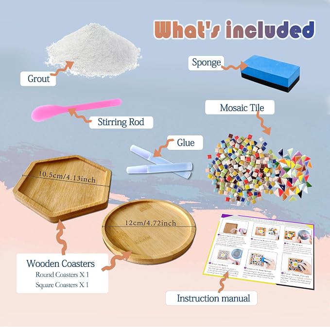 Nuyoach DIY Mosaic Coaster Kits - Image 2