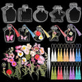 TaoBary 91 Pcs DIY Handmade Transparent Dried Flower Bookmark Set Include by TaoBary