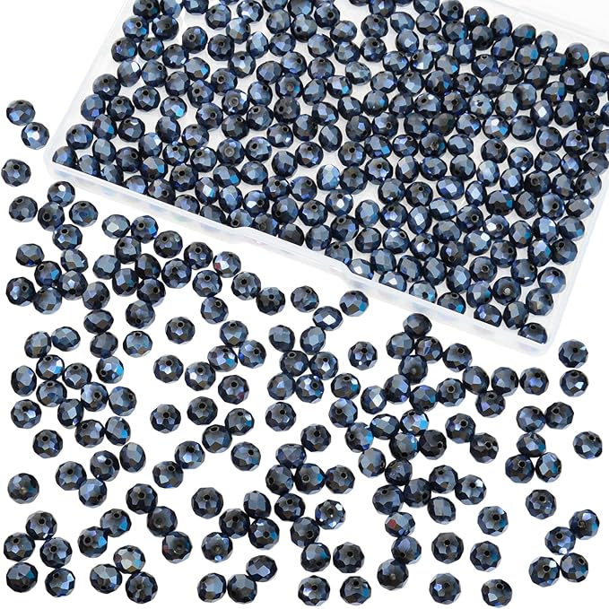 460Pcs 8mm Crystal Glass Beads for Jewelry Making Beads for Bracelets Necklace by Laopottbeads