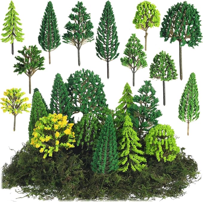 Tigeen 28 Pcs Model Trees Mixed Model by Tigeen