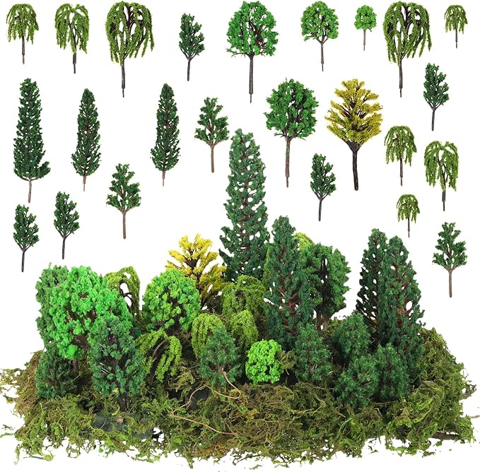 Tigeen 28 Pcs Model Trees Mixed Model by Tigeen