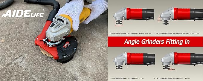 Aidelife Expert Surface Grinding,Dust Shroud for Angle Grinders 115mm/125mm