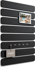 Fluxynara Cork Board Alternative Felt Strip Board 8-Pack 13"x2", Office Pin by FLUXYNARA
