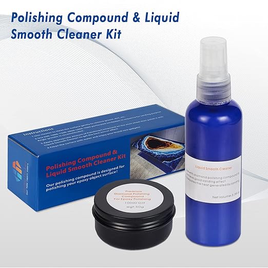 Premium Resin Polishing Kit for High Gloss Finishes - Epoxy Compound Smooths Out Counters, Marble, Glass, Metal, Rock