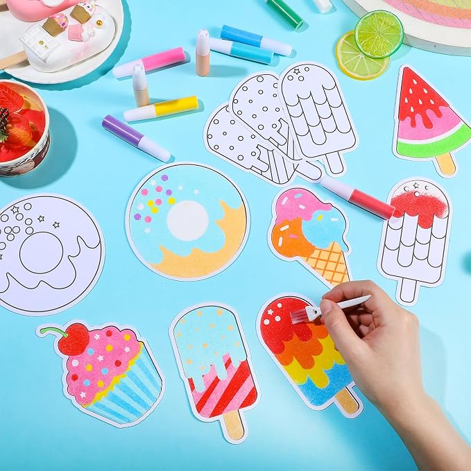 30 Sets Sand Art Kit Craft 30 Dessert Ice Cream Sand Art Pictures - Image 2