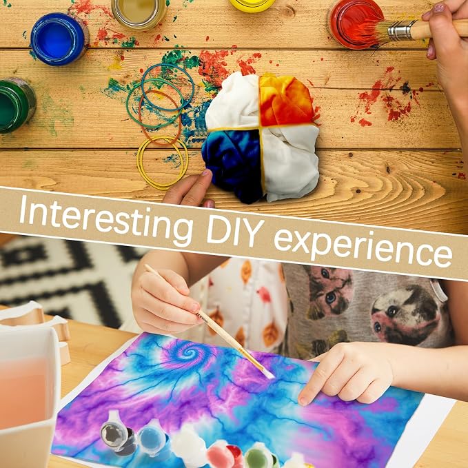 Saintrygo 12/6 Pcs Tie Dye Cotton Drawstring Bags Sublimation Blank Backpack - Image 4
