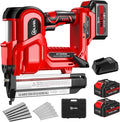 SILVEL 2" Cordless Brad Nailer, 2-in-1 21V Electric Brad Nailer Stapler with 2 * 4.0Ah Battery, 1000pcs Nails, 18GA Staples, Adjustable Depth for Woodworking, Home Improvement