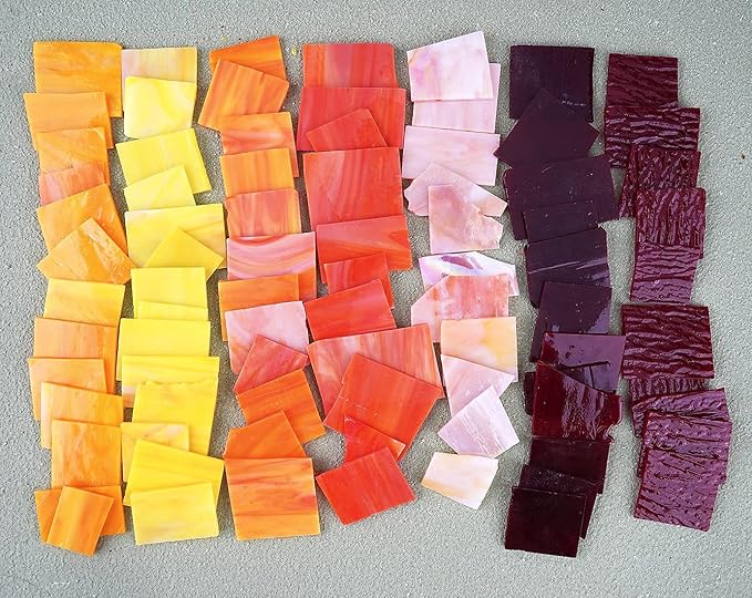 Lanyani Stained Glass Sheets Pieces, Glass Mosaics Tiles - Image 5