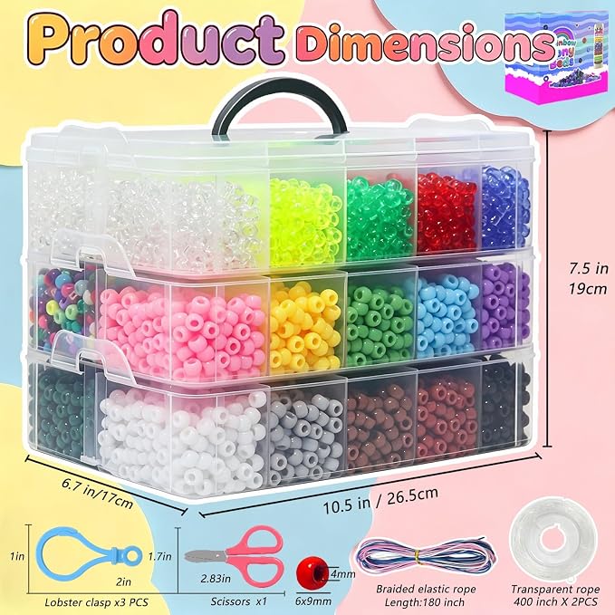 LIS HEGENSA Pony Beads Bulk, Kandi Beads - Image 2