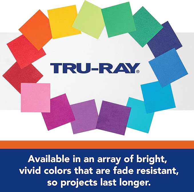 Tru-Ray Construction Paper, 10 Vibrant Colors, 50 Sheets - Image 4