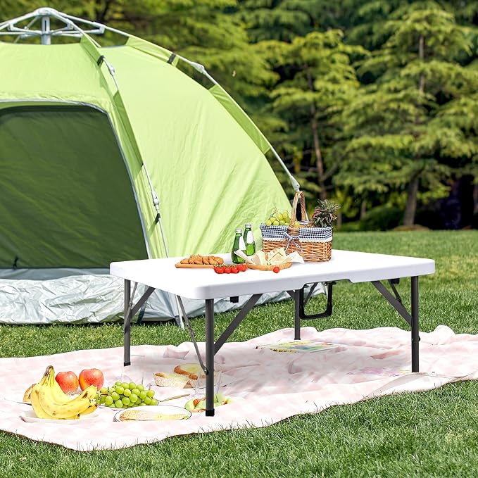Byliable 34" Square Folding Card Table, Fold-in-Half Utility Dining Portable - Image 8