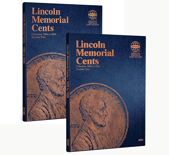 Whitman US Lincoln Memorial Cent Coin Folder Two Volume Set 1959 – 2008#9000 by Unknown