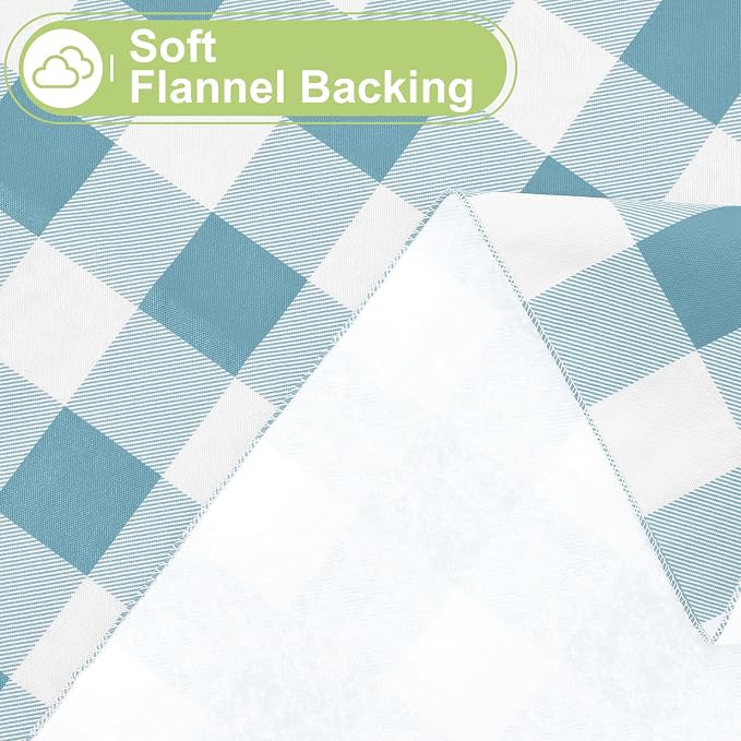 Smiry Rectangle Table Cloth, Waterproof Vinyl Tablecloth - Image 4