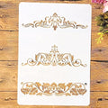 TIAMECH A4 Reusable Border Edge Flower Stencil by TIAMECH