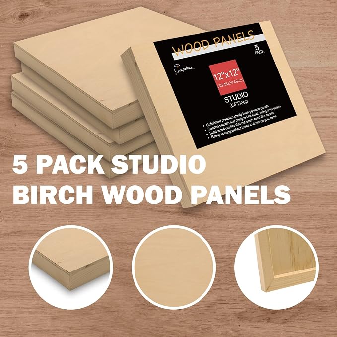 Cupohus Unfinished Birch Wood Boards Canvas - Image 4