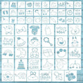 WSICSE 60 Pieces Baby Shower Stencils by WSICSE