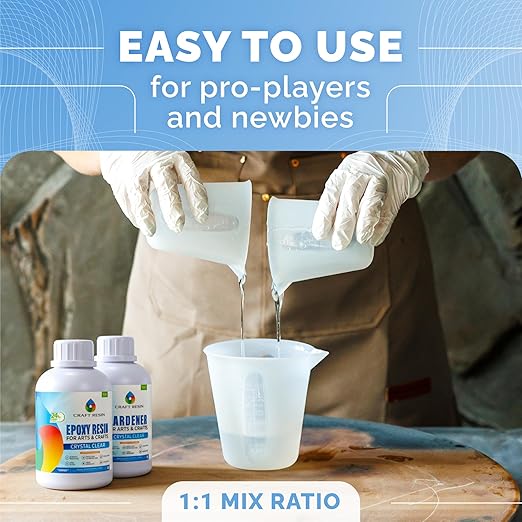 Craft Resin 34 Oz Crystal Clear Epoxy Resin Kit - Image 6