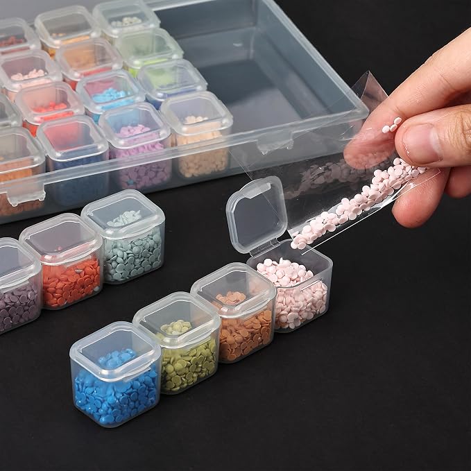 Mr. Pen- Bead Storage Containers, 28 Grids, 2 Pack, Transparent, Small Bead - Image 7