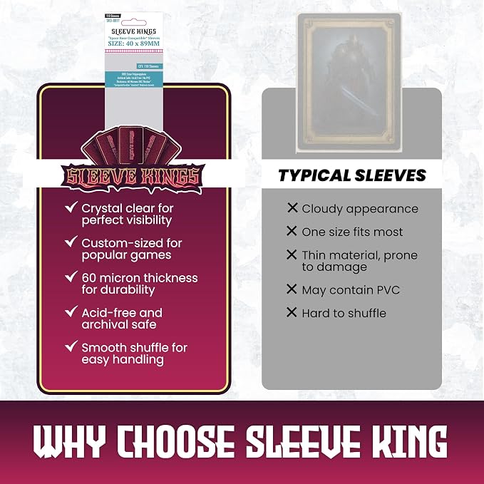Sleeve Kings Standard Card Sleeves – 110 Count, Mini Size, Compatible - Image 6
