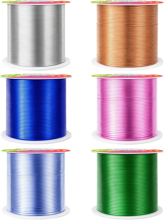 Mandala Crafts 22 GA Pink Green Blue Assorted Anodized Aluminum Craft Wire | - Image 2