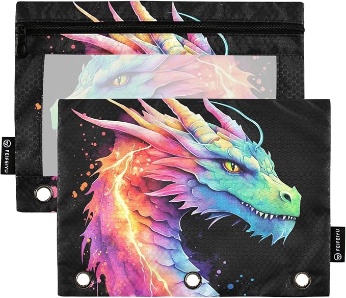 Lightning Dragon Watercolor Pencil Pouch by BOENLE-WELCOMEYOURCOMING