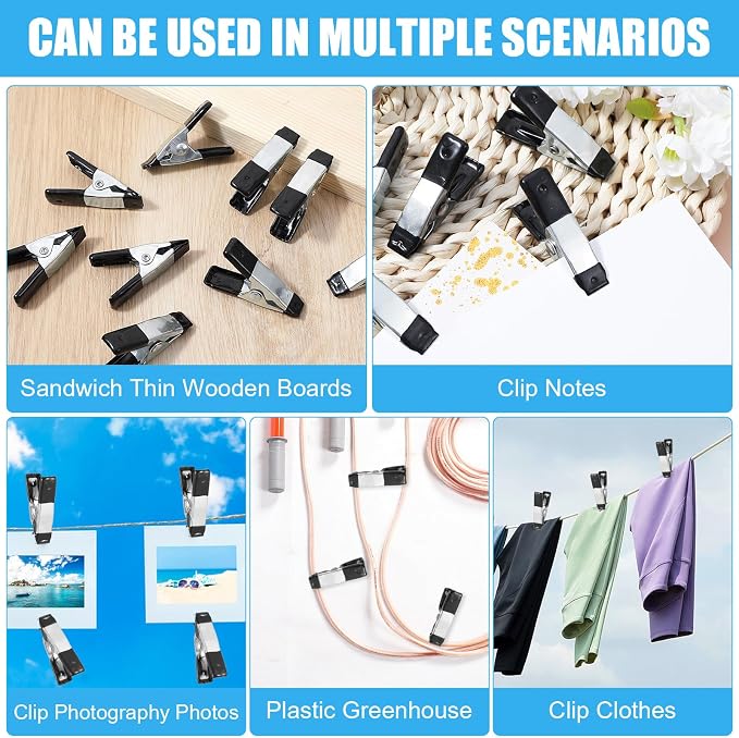 20 Pcs Small Clamps Garden Mini Spring Clamp Heavy Duty - Image 3