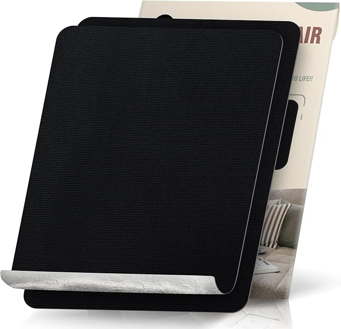 OAZ 2 Pieces 9 x 11 inch Canvas Repair Patches Canvas Fabric Patch Self-Adhesive Canvas Repair Tape Waterproof Outdoor Gear Repair Patch Kit for Boat Cover Awning Sofa Chair Couch Tent Bag (Black)
