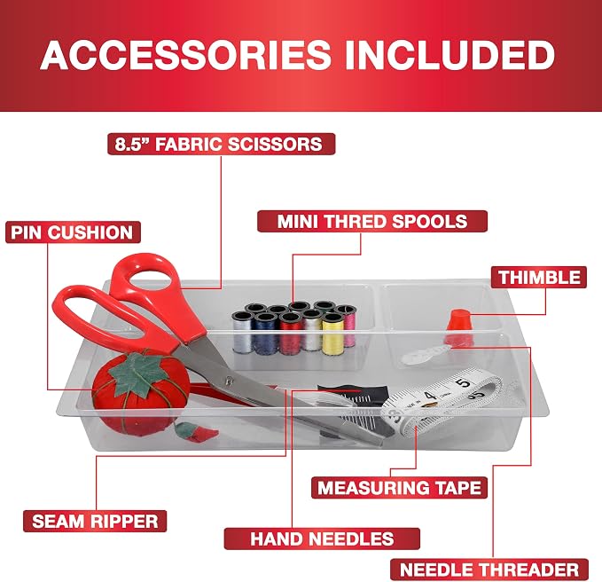 SINGER Sewing Basket with Sewing Kit Accessories - Image 6