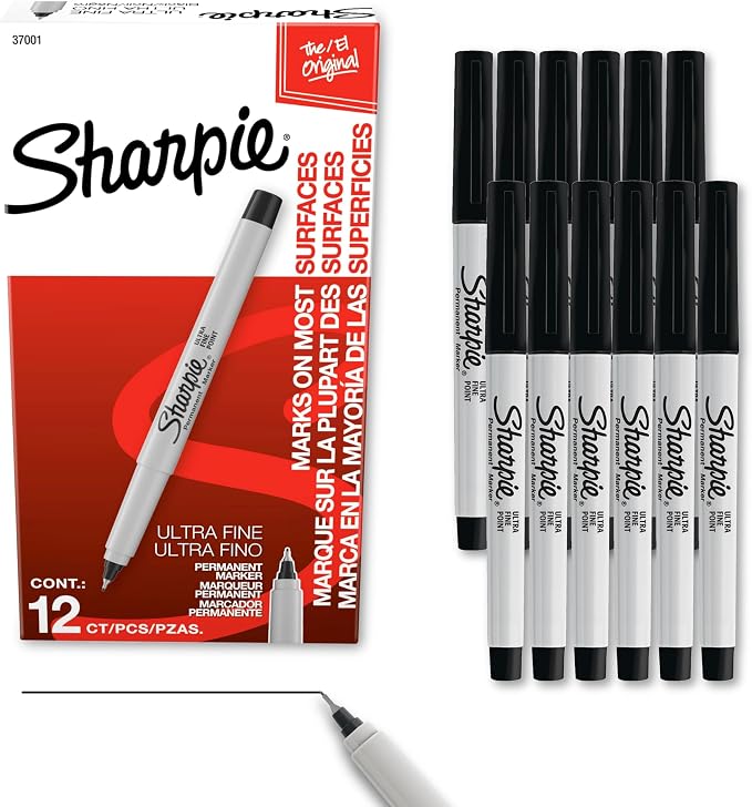 Sharpie Permanent Markers, Ultra Fine Tip, Fade Resistant by Unknown
