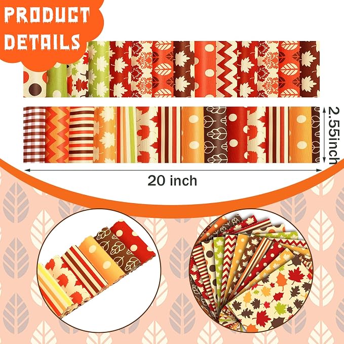 Hosuly 40 Pcs Fall Jelly Fabric - Image 2