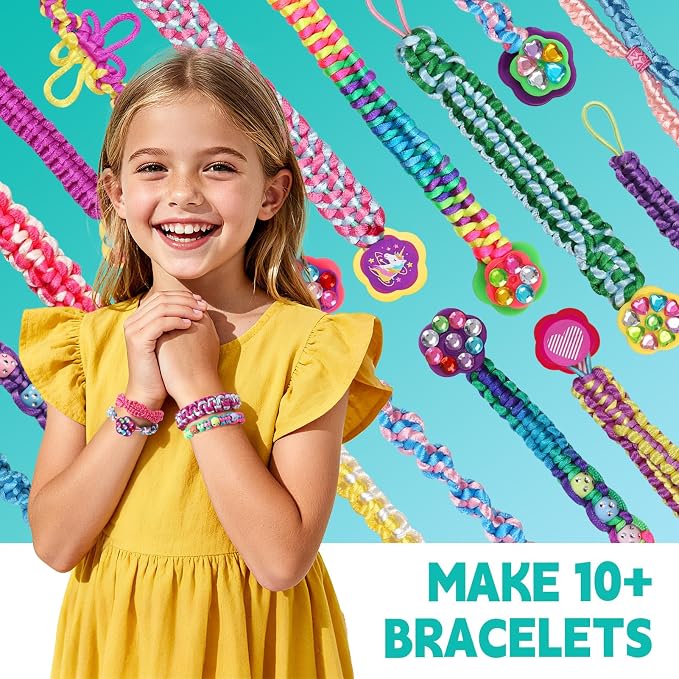DDAI Bling Bracelet Kit for Girls Age 7-12 – Sparkly Friendship Craft Set - Image 5