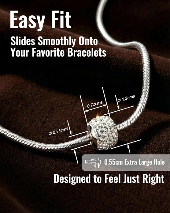 925 Sterling Silver Sparkle Simulated Birthstone Charms - Image 2