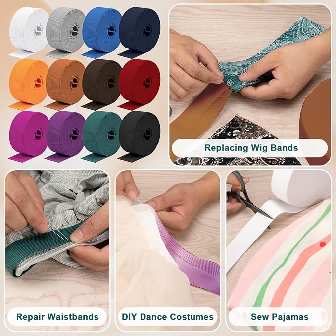 Airisoer 12 Rolls 1 Inch Elastic Band - Image 7