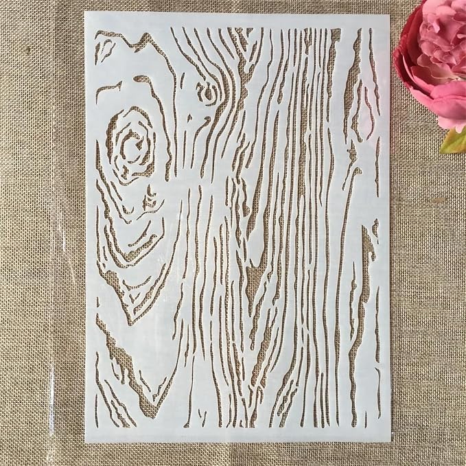 TIAMECH A4 Reusable Wooden Texture Stencil - Image 6
