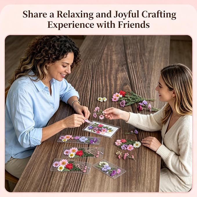440 Pcs Pressed Flower Bookmark Kit, Handmade Craft - Image 3