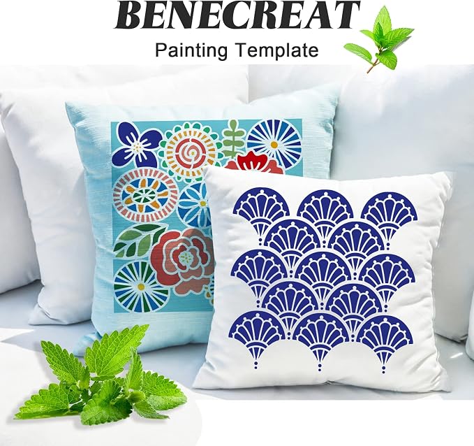 BENECREAT 12x12 Inch Art Deco Stencil - Image 8