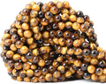 60PCS 6mm Natural Yellow Tiger Eye Stone Gemstone Round Loose Beads by CHEAVIAN