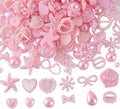 Chenkou Craft Pink Random 100g/lot 4-20mm Half Round Imitation Pearls Seastar by ChenkouCraft