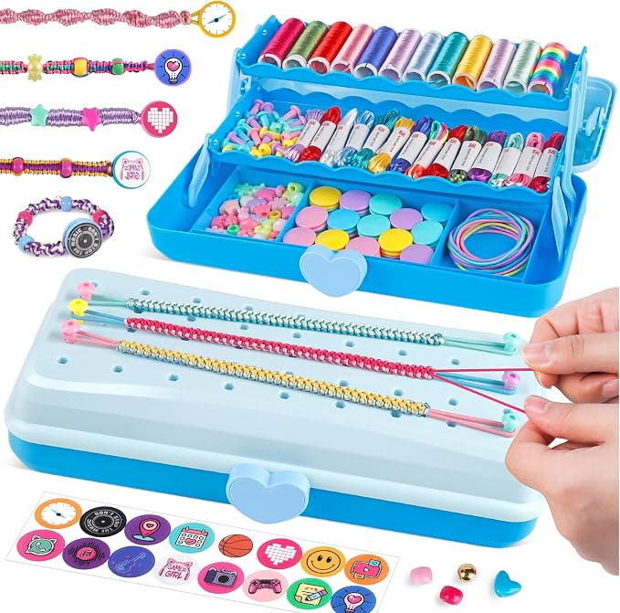 TingingYuli Friendship Bracelet Making Kit, 3-Layer Storage Box, Gift 6-12 | by Tingingyuli