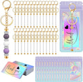 42/84/126 Pcs Beadable Keychain Bars Bulk Blank DIY Beaded Keychain Making by Unknown