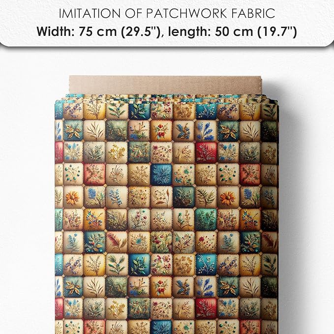 Gnome Patchwork Cotton Fabric Panel – 6 Designs 10×10 inch + Bonus Patchwork - Image 6