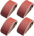 3 x 21-Inch Sanding Belts for Belt Sander 3x21,6 Each of 40 80 120 240 Grits Aluminum Oxide Abrasive Sandpaper, 24 Pack