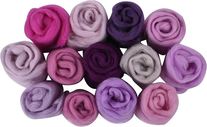 14 Types of Purple Wool 2.47oz, Suitable by Unknown