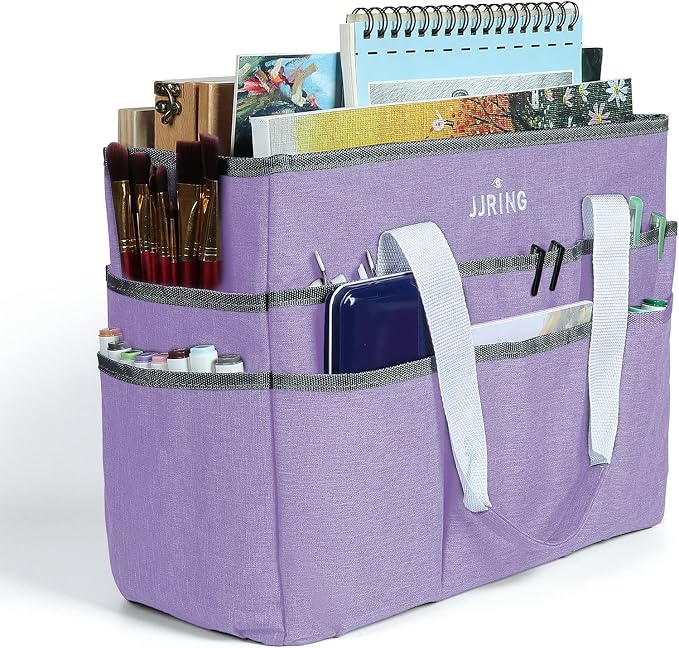 JJRING Craft Organizer Tote Bag, Large Art Storage Caddy by JJRING