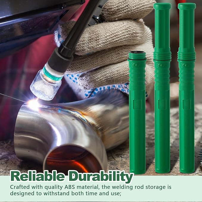 Tandefio 8 Pcs Welding Rod Storage Tube 40 Inch Tig Rod Storage Canisters Welding Electrode Holder Airproof Waterproof Container(Green)